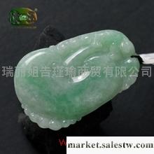 供應細糯種豆綠飄花如意吊墜n3384工廠,批發,進口,代購