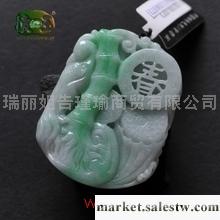 供應糯種豆綠飄花精雕節節高吊墜n0373工廠,批發,進口,代購