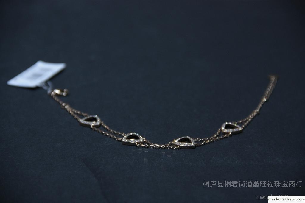 供應18K金-鉆石手鏈 專柜正品 手鏈 七夕情人節送禮18K白金鉆石 珠寶首飾工廠,批發,進口,代購