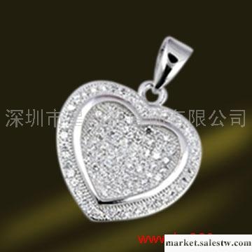 供應a-shiny微鑲吊墜 RSE5409-P心形吊墜 925純銀工廠,批發,進口,代購