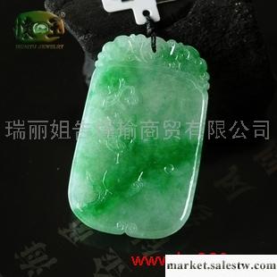 供應冰糯種陽綠精雕如意對佩n1568工廠,批發,進口,代購