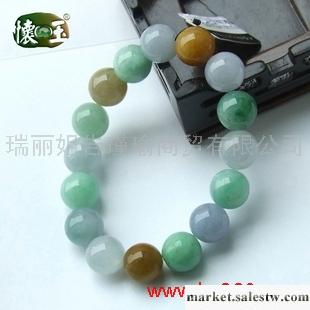 供應冰糯種多彩高級手鏈n6475工廠,批發,進口,代購