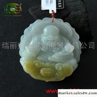 供應冰糯種黃翡精雕如意逍遙佛n3881工廠,批發,進口,代購