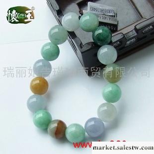 供應冰糯種多彩高級手鏈n6483工廠,批發,進口,代購