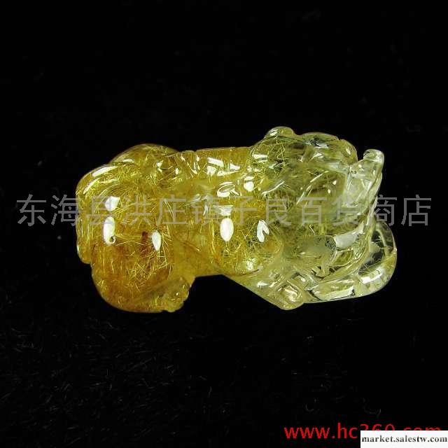 巴西金黃鈦晶 貔貅掛墜 天然水晶吊墜 開運招財 招正財偏財工廠,批發,進口,代購