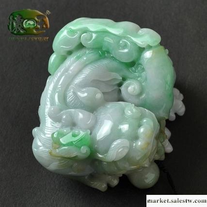供應懷玉白底青精雕貔貅小擺件n2067工廠,批發,進口,代購