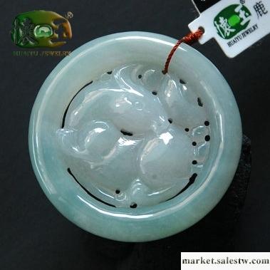 供應懷玉冰糯種蘭水吊墜-鹿n0682工廠,批發,進口,代購