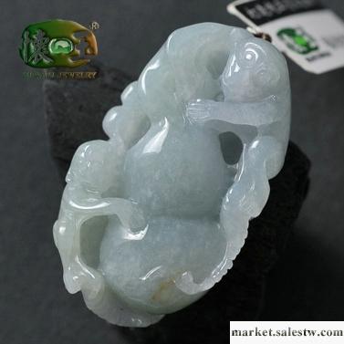 供應懷玉細糯種雙猴捧壽吊墜n0464工廠,批發,進口,代購