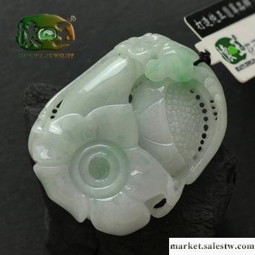 供應懷玉細糯種精雕花開富貴吊墜n6846工廠,批發,進口,代購