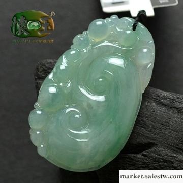 供應懷玉冰糯種豆綠精雕如意吊墜n2120工廠,批發,進口,代購