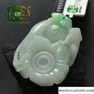 供應懷玉細糯種精雕花開富貴吊墜n6872工廠,批發,進口,代購