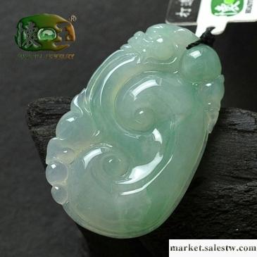 供應懷玉冰糯種豆綠精雕如意吊墜n2094工廠,批發,進口,代購