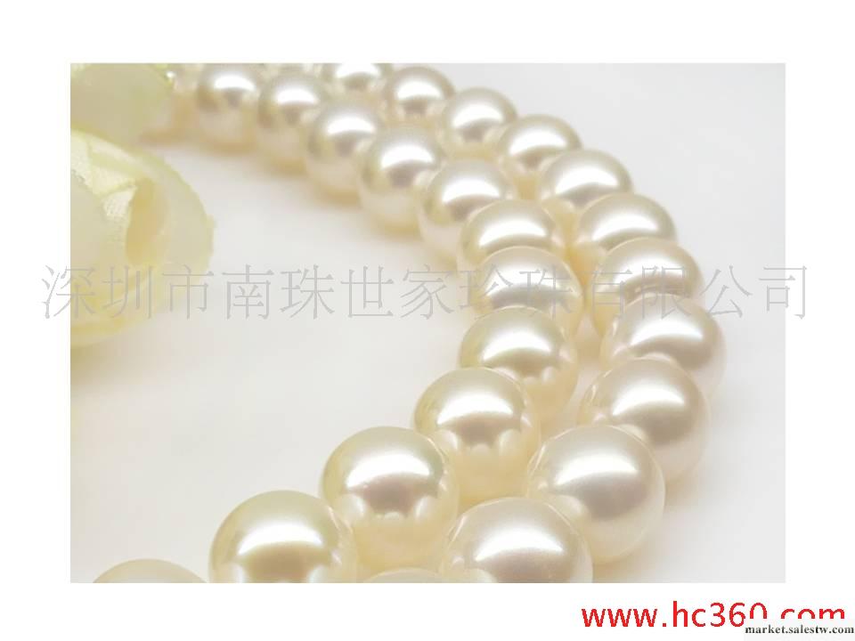 供應南珠世家高檔珍珠 8.0-9.0mm強光優質淡水珍珠項鏈 精品特賣工廠,批發,進口,代購