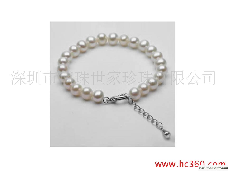 供應南珠世家圓形7.5-8.0mm正品淡水珍珠手鏈 清爽美麗珠寶首飾工廠,批發,進口,代購