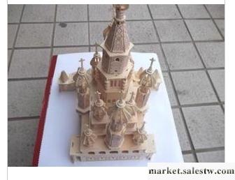 供應正品四聯木制仿真模型 立體拼圖3D拼裝 建筑模型 俄羅斯圣彼得堡工廠,批發,進口,代購