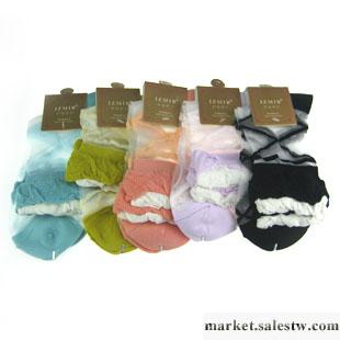 日韓系 糖果色水晶絲條紋網襪雙層花邊 堆堆女襪子工廠,批發,進口,代購