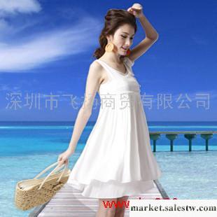 供應--連衣裙款夏裝唯美女沙灘裙 日系蝴蝶結白色連衣裙工廠,批發,進口,代購