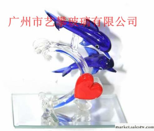 供應藝攀玻璃水晶玻璃海豚 禮品 工藝品工廠,批發,進口,代購