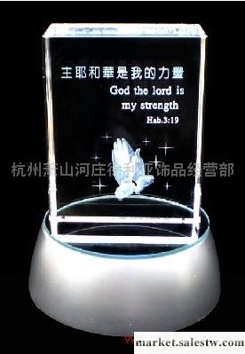 供應 基督教工藝品 基督教禮品 批發 主耶穌是我的力量(配電池燈座）水晶擺件工廠,批發,進口,代購