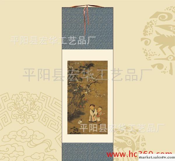 絲綢禮品、國畫、掛軸畫、真絲織錦畫、仿古山水畫、冬日戲嬰圖工廠,批發,進口,代購