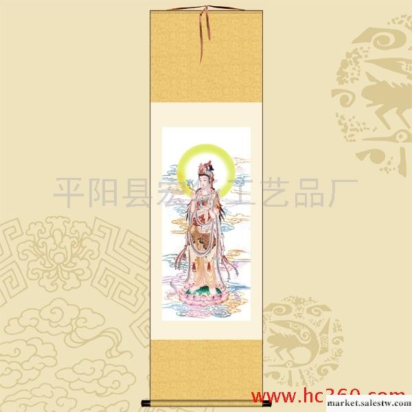 供應宏華絲綢禮品、絲綢畫、絲綢掛畫、觀音菩薩工廠,批發,進口,代購