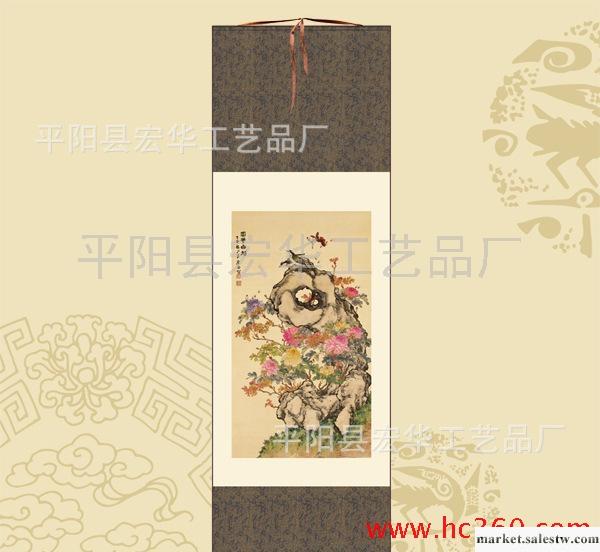 絲綢禮品 絲綢掛畫 金箔畫 山水畫 真絲畫 真絲織錦畫 富貴白頭工廠,批發,進口,代購