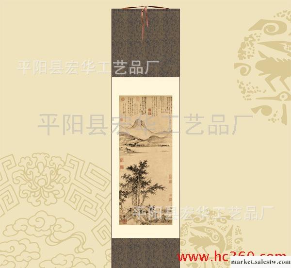 絲綢禮品 絲綢掛畫 金箔畫 山水畫 真絲畫  真絲織錦畫 秋江待渡工廠,批發,進口,代購