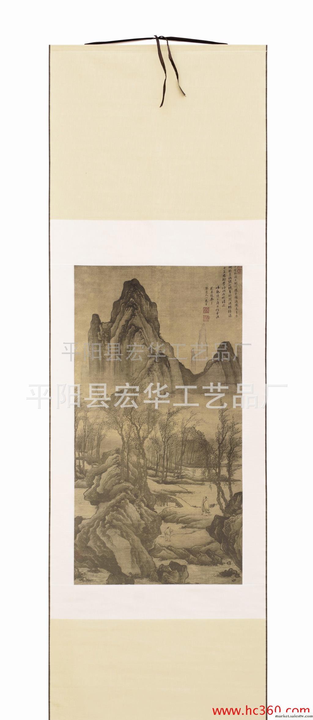 供應宏華絲綢絲綢禮品 絲綢掛畫 金箔畫 山水工廠,批發,進口,代購