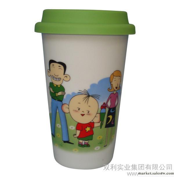 供應雙層隔熱陶瓷杯 防燙杯 適合旅游 配帶硅膠蓋 送給朋友最佳禮品工廠,批發,進口,代購