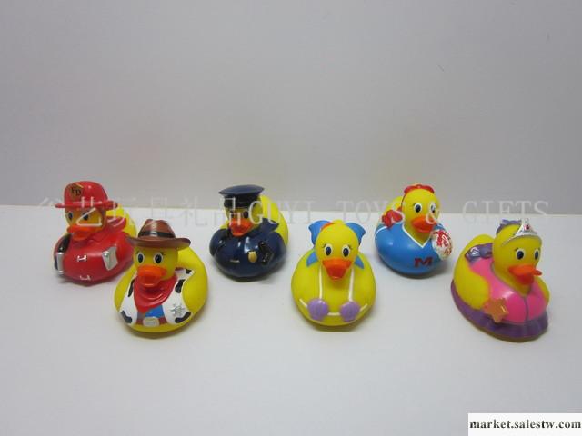 供應六款搪膠小鴨子測溫戲水玩具禮品 嬰幼兒游泳沐浴玩具工廠,批發,進口,代購