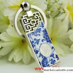 供應青花瓷陶瓷鑰匙扣禮品 定做LOGO 金屬陶瓷鑰匙鏈批發・進口・工廠・代買・代購