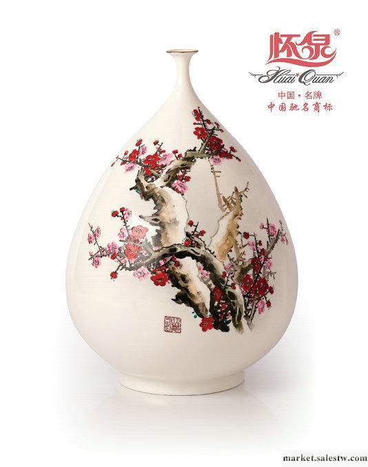 廠家 42CM手繪梅花滴水瓶 景德鎮陶瓷工藝品 手繪陶瓷禮品工廠,批發,進口,代購