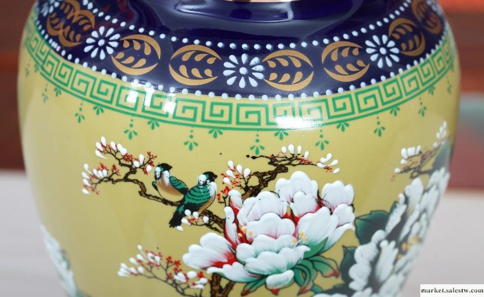 藍釉 牡丹 陶瓷 潮州 手繪 家居擺設 工藝 禮品 小 花瓶 訂做批發工廠,批發,進口,代購