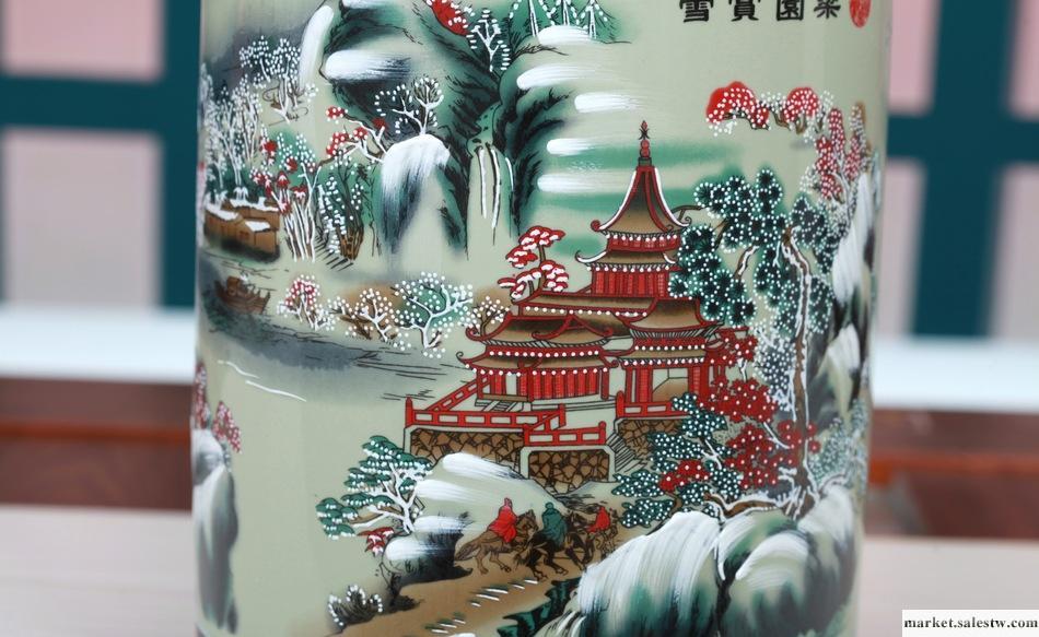 賞雪 書筒傳世 陶瓷 手工 手繪 擺設 喜慶 禮品 小 花瓶 訂做批發工廠,批發,進口,代購