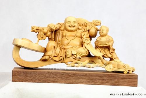 樂清黃楊木雕*家居擺件*商務禮品 如意彌勒(大) 37*11*19cm工廠,批發,進口,代購