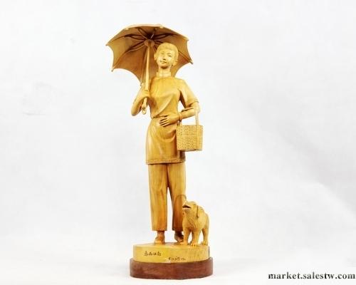 三科黃楊木雕*家居擺件*商務禮品 春雨江南 16*16*52cm工廠,批發,進口,代購