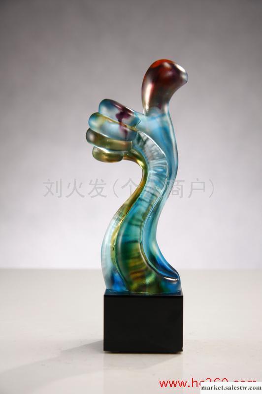 供應琉璃獎杯 定制琉璃獎杯 紀念會議獎杯 慶典禮品 大拇指獎杯（小）工廠,批發,進口,代購