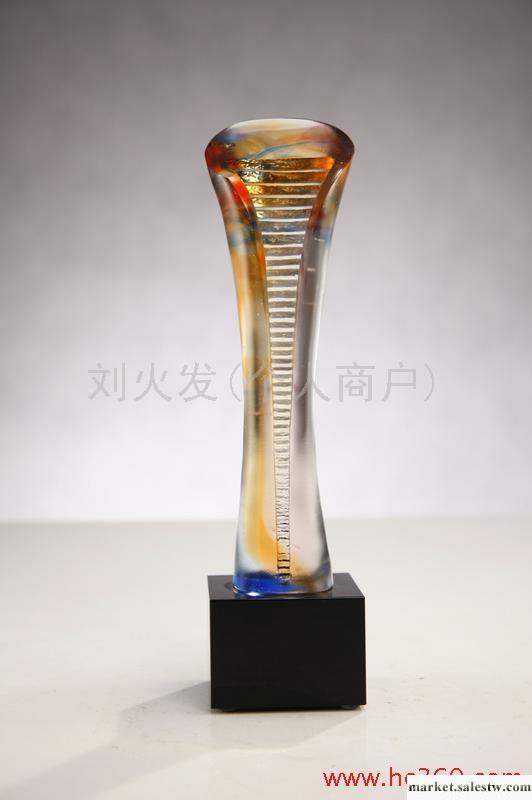 供應定制琉璃獎杯 琉璃紀念品 火炬獎杯C 慶典禮品 工藝品工廠,批發,進口,代購