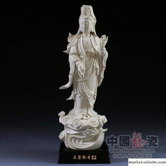 供應高端禮品 收藏品 擺件 傳統雕塑 中國龍瓷 陶瓷工藝品 立云觀音工廠,批發,進口,代購