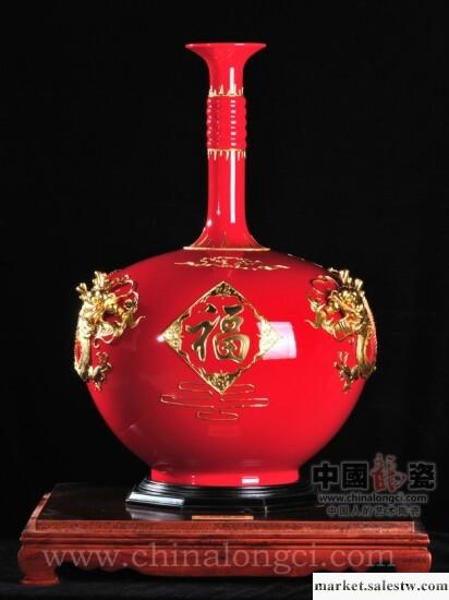 供應高端禮品 收藏品 擺件 漆線雕 陶瓷工藝品 45cm頂天立地(雙龍)工廠,批發,進口,代購