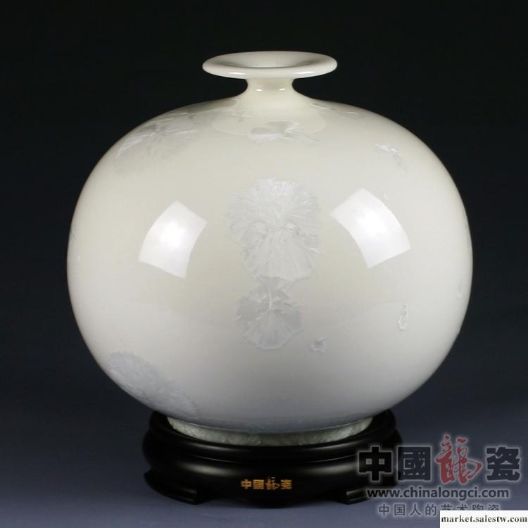 供應中國龍瓷 窯變結晶 陶瓷工藝品 禮品 收藏品 擺件23cm天地方圓（白結晶）工廠,批發,進口,代購