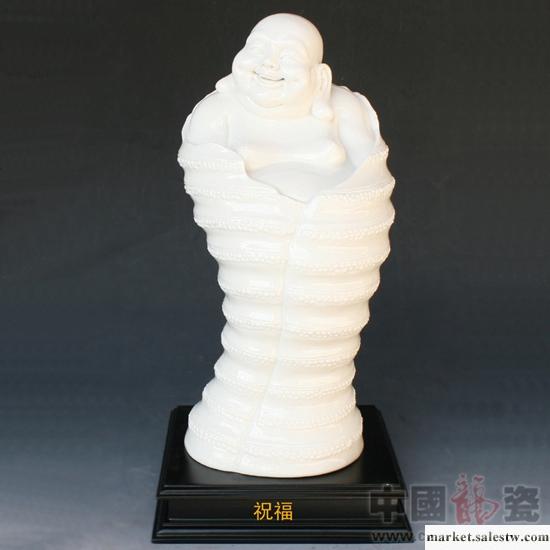 供應高端禮品 收藏品 擺件 傳統雕塑 中國龍瓷 陶瓷工藝品 祝福（彌勒）工廠,批發,進口,代購