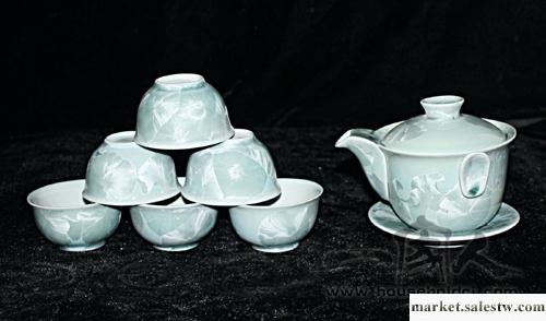 供應一家人日用瓷 陶瓷茶具 工藝品 禮品 居家日用 7頭深綠結晶茶具工廠,批發,進口,代購
