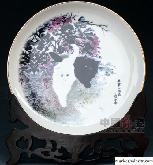 供應中國龍瓷 純手繪 陶瓷工藝品 禮品 收藏品 擺件 黑貓白貓論工廠,批發,進口,代購