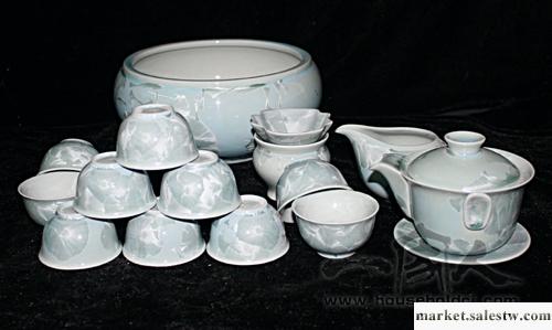供應一家人日用瓷 陶瓷茶具 工藝品 禮品 居家日用 15頭深綠結晶茶具工廠,批發,進口,代購