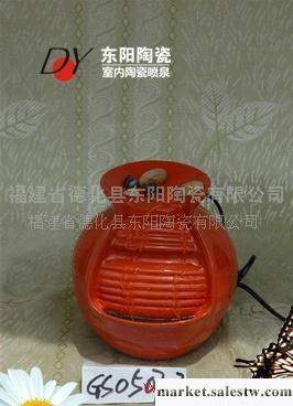 供應紅色陶瓷加濕器 手工藝禮品 陶瓷工藝品 室內流水工廠,批發,進口,代購