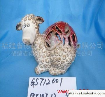 供應動物花釉燭臺 高溫陶瓷 裝飾品 陶瓷手工藝品 禮品工廠,批發,進口,代購