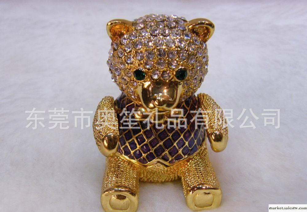 可愛小熊系列珠寶盒|定制定做|高檔珠寶盒|鋅合金首飾盒|促銷品工廠,批發,進口,代購