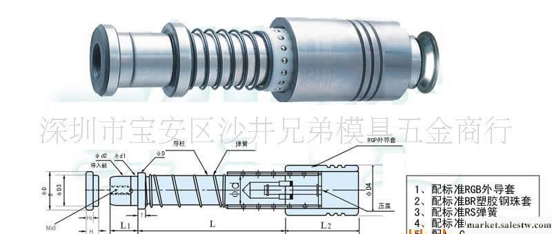 專業批發各種滑動外導柱組件，可配塑膠珠套、銅珠套、鋁珠套工廠,批發,進口,代購