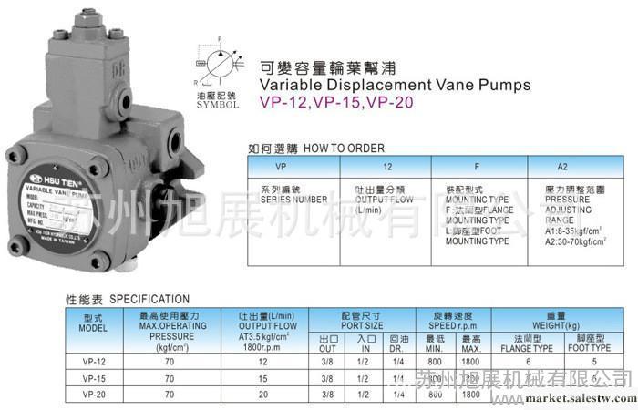 供應旭田vp-20批發供應 臺灣HT可變容量輪泵浦工廠,批發,進口,代購